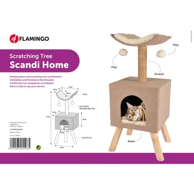 FLAMINGO Arbre à gratter pour chat Scandi  43,5x40x54,5 cm 560554