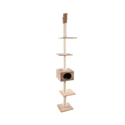 Flamingo - Arbre à chat beige du sol au plafond 2,48 à 2,63 mètre