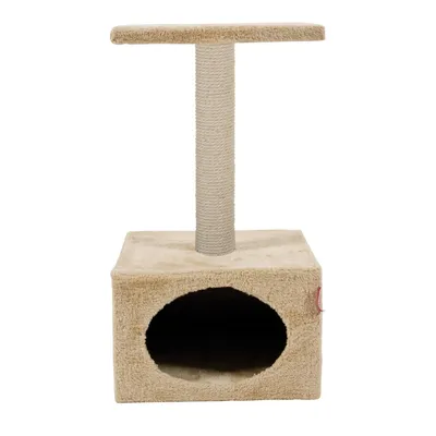 Arbre à chat 30 x 30 cm x hauteur 50 cm beige  pour chats et chatons.