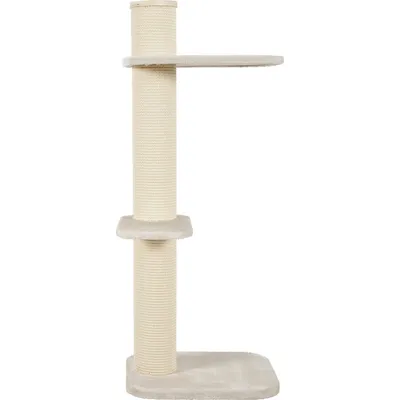 Arbre à chat CITY CAT numero 3, hauteur 148 cm, poteau ø 17 cm, beige.