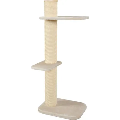 Arbre à chat CITY CAT numero 3, hauteur 148 cm, poteau ø 17 cm, beige.