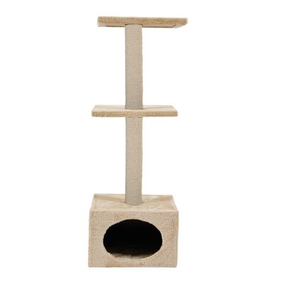 Arbre à chat  Duo 30 x 30 cm x hauteur 83 cm  beige pour chats et chatons.
