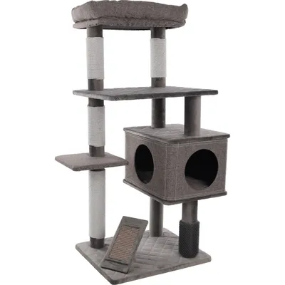 Arbre à chat Halo Gris 76 x 58 x H 127 cm pour chat
