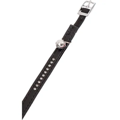 Collier 30 cm x 11 mm  avec strass et clochette pour chat