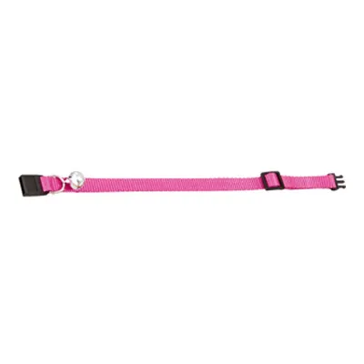 Collier pour chat réglable 19 à 30 cm rose avec clochette – fermeture de sé