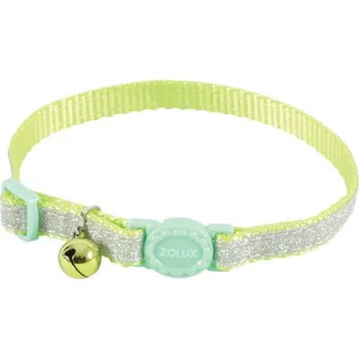 Collier SHINY vert, réglable de 17 à 30 cm  pour chat