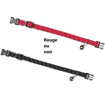 animallparadise - 1 Collier en nylon élastique avec bandes réfléchissantes,