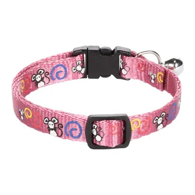 animallparadise - Collier réglable de 20 à 35 cm rose avec motif souris pou