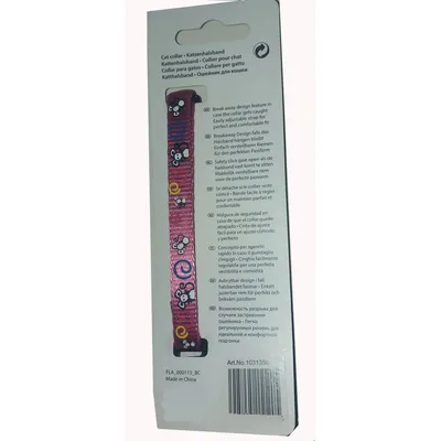 animallparadise - Collier réglable de 20 à 35 cm rose avec motif souris pou