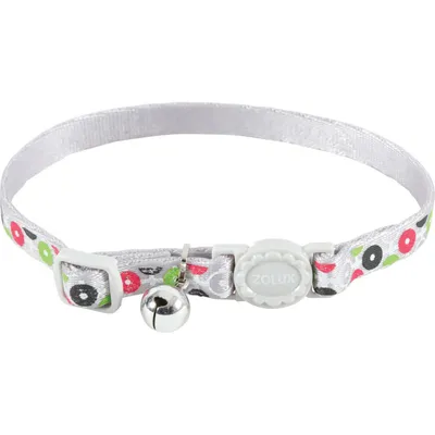 Collier ARROW nylon réglable de 17 à 30 cm gris  pour chat