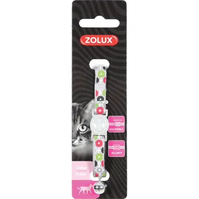 Collier ARROW nylon réglable de 17 à 30 cm gris  pour chat