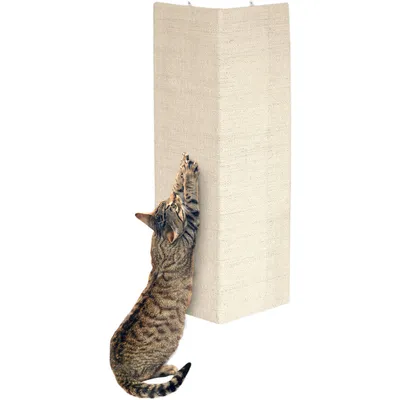 Flamingo - Planche Grattoir Sisal pour Chat, Beige 28 x 52 cm + catnip.