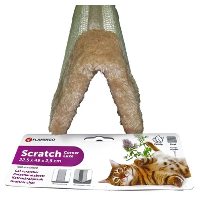 Flamingo - Planche griffoir pour angle de mur. 23 x 49 cm. pour chat