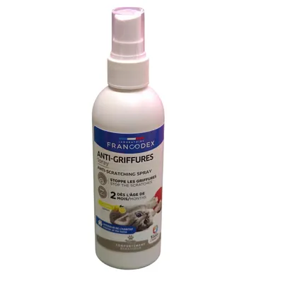 Spray anti-griffures pour chat et chaton dès 2 mois, citron et eucalyptus,