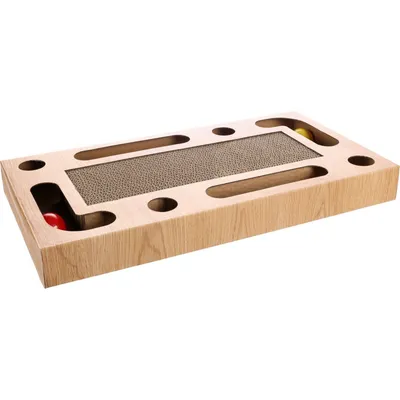 animallparadise - Griffoir jouet avec 2 balles, 25 x 47 x 5 cm, pour chat