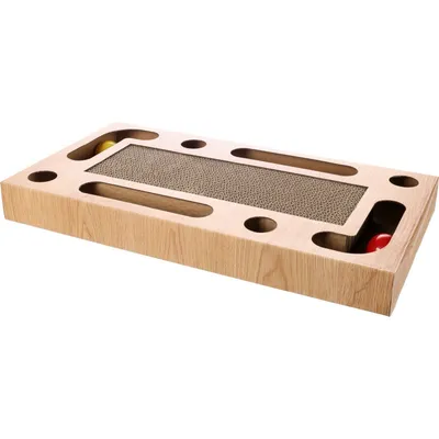 animallparadise - Griffoir jouet avec 2 balles, 25 x 47 x 5 cm, pour chat animallparadise - Griffoir jouet avec 2 balles, 25 x 47 x 5 cm, pour chat