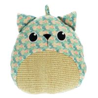 animallparadise - Griffoir en sisal naturel tissu feuille vert 36 x 34 x 7