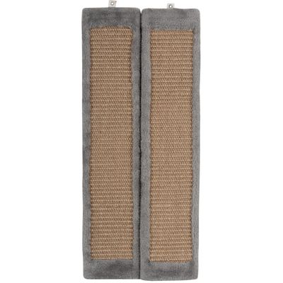 Griffoir d'angle gris 24 x 56 cm, pour chat