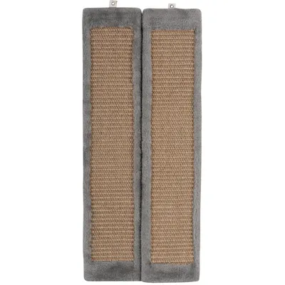 Griffoir d'angle gris 24 x 56 cm, pour chat
