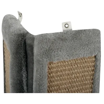 Griffoir d'angle gris 24 x 56 cm, pour chat