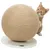 animallparadise - Griffoir boule ø 29 cm, forme rond  pour chat monté sur p