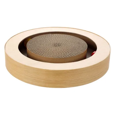 animallparadise - Griffoir jouet avec 2 balles, ø 35 x 5.5 cm, pour chat