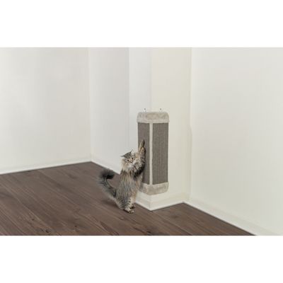 Griffoir d'angle pour chat  32 x 60 cm Gris