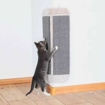 Griffoir d'angle pour chat  32 x 60 cm Gris