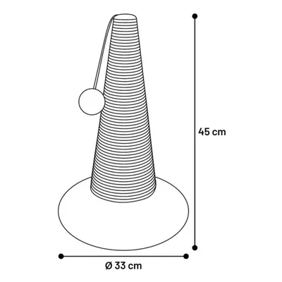 Flamingo - Cône griffoir, Elmo gris et blanc ø 33 x 45 cm pour chat