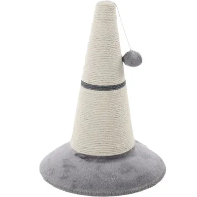 Cône griffoir, Elmo gris et blanc ø 33 x 45 cm pour chat