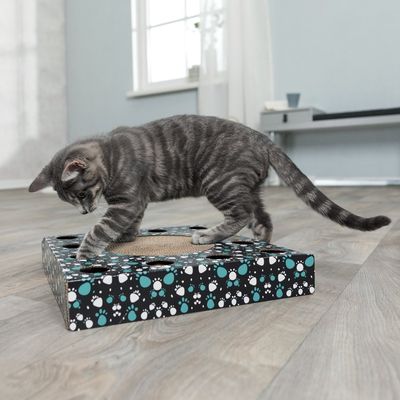 Plaque griffoir avec balle 33 x 33 cm. pour chat.