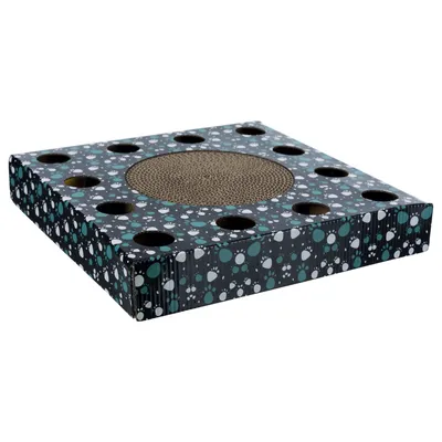 Plaque griffoir avec balle 33 x 33 cm. pour chat.