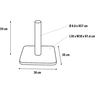 Griffoir Polset large couleur beige   38 x 38 x 59 cm pour chat