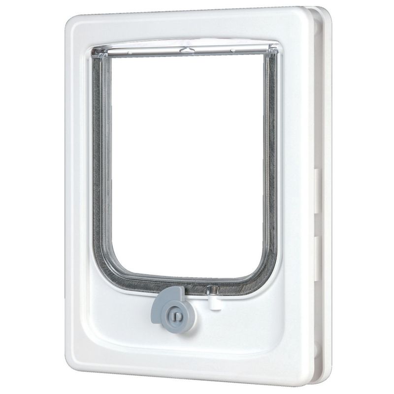 animallparadise - Chatière 4 positions blanc 19.8 x 25 cm pour chat