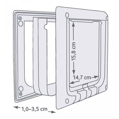 TRIXIE 4-Wege Freilauftür, elektromagnetisch TRIXIE 4-Wege Freilauftür, elektromagnetisch