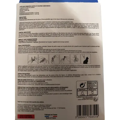 Francodex - 4 pipettes de 0.5 ml Fipromedic 50 mg pour chats antiparasitair