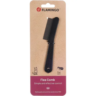Flamingo - Peigne antipuces 14 cm x 0.5 cm pour chat