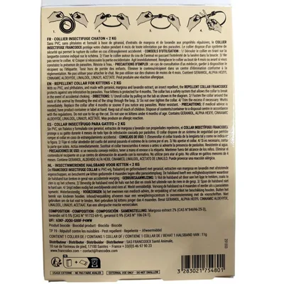 Francodex - Collier Insectifuge pour Chatons de moins de 2 kg formule renfo