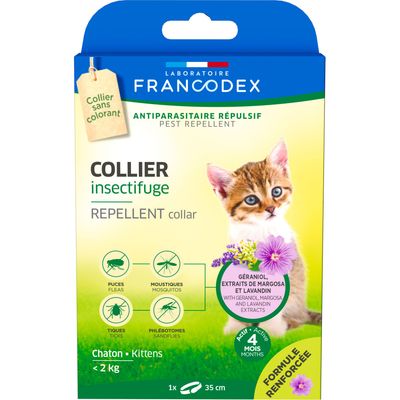 Francodex - Collier Insectifuge pour Chatons de moins de 2 kg formule renfo