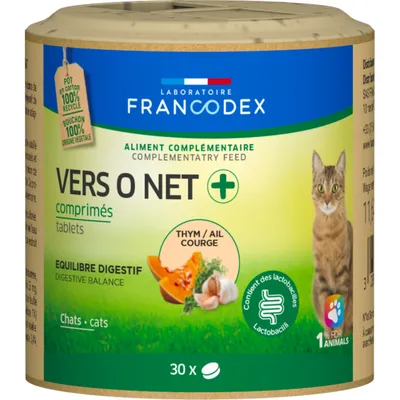 Vers o net + 30 comprimés pour chat Vers o net + 30 comprimés pour chat
