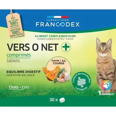 Vers o net + 30 comprimés pour chat