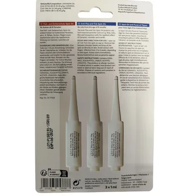 animallparadise - Pipettes anti-tiques et puces, Spot-On pour chat + de 8 m