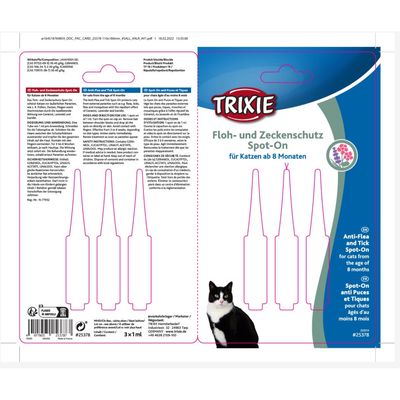 Pipettes anti-tiques et puces, Spot-On pour chat + de 8 mois