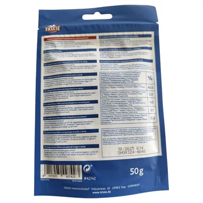 Bouchées de poulet à l'herbe à chat 50 gr pour chat