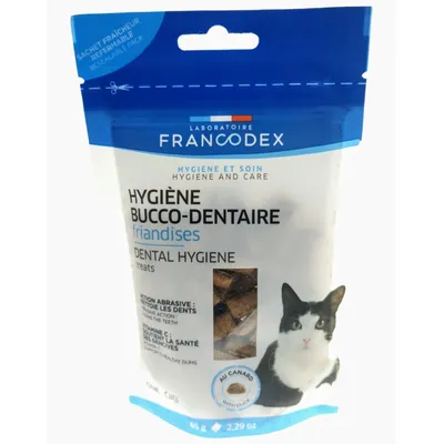 Francodex - Friandises Hygiène Bucco-Dentaire 65g Pour Chatons et Chats Francodex - Friandises Hygiène Bucco-Dentaire 65g Pour Chatons et Chats