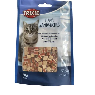 Friandise sandwiches au thon, 50 gr, pour chats