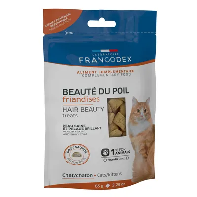 Francodex - Friandises beauté du poil, 65 g pour chat et chaton