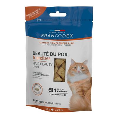 Francodex - Friandises beauté du poil, 65 g pour chat et chaton