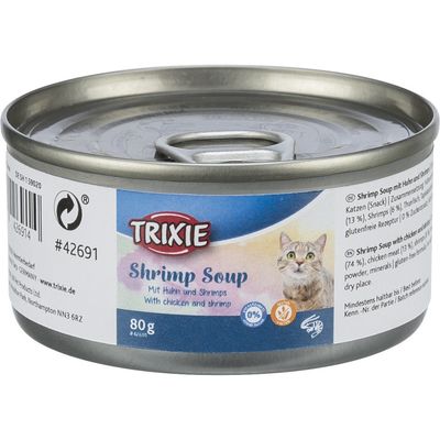 Trixie - Soupe au poulet et aux crevettes 80 g pour chat