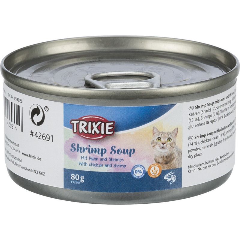 Trixie - Soupe au poulet et aux crevettes 80 g pour chat